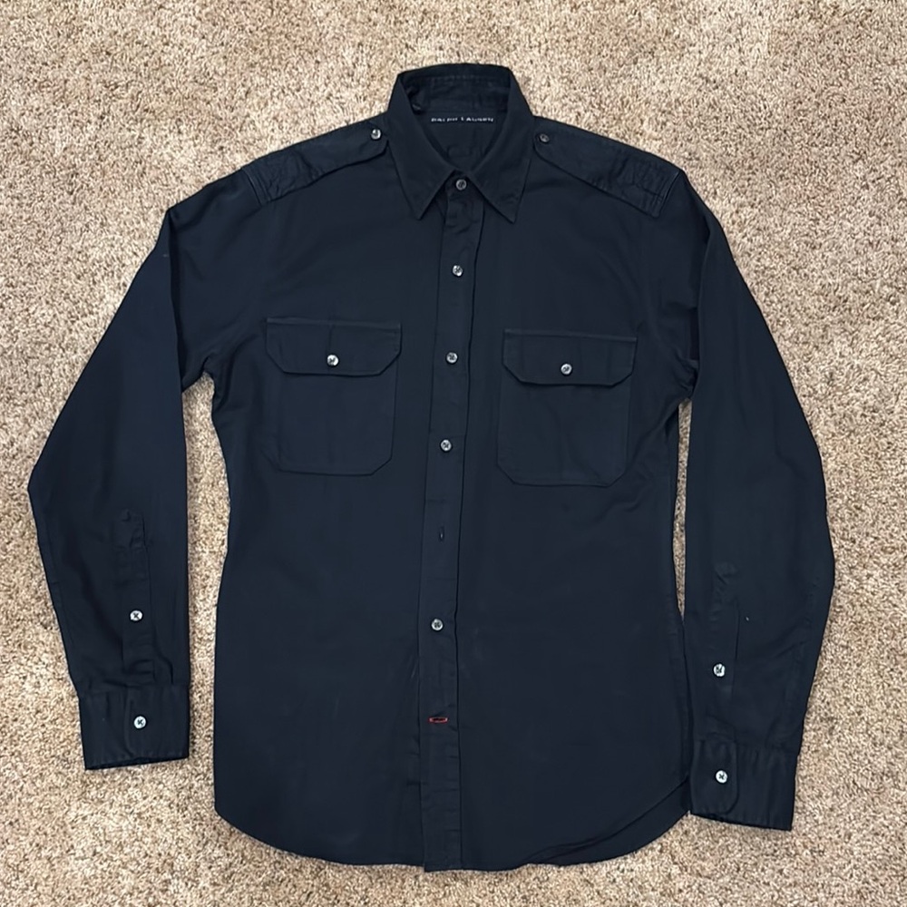 Ralph Lauren Black Casual Button Down Shirt